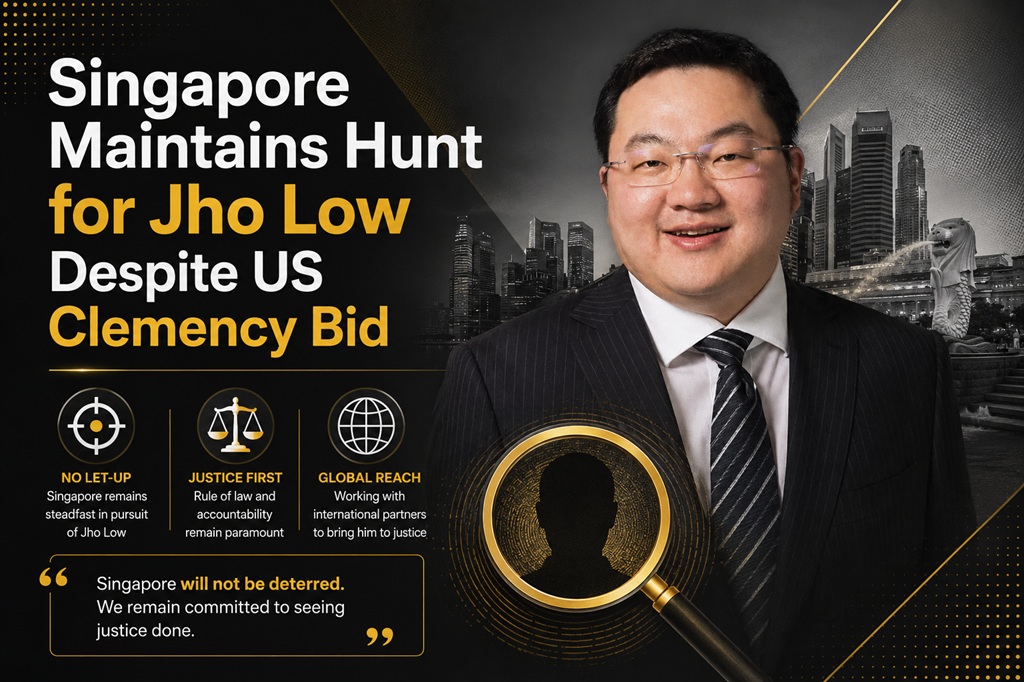 Singapore Maintains Hunt for Jho Low Despite US Clemency Bid