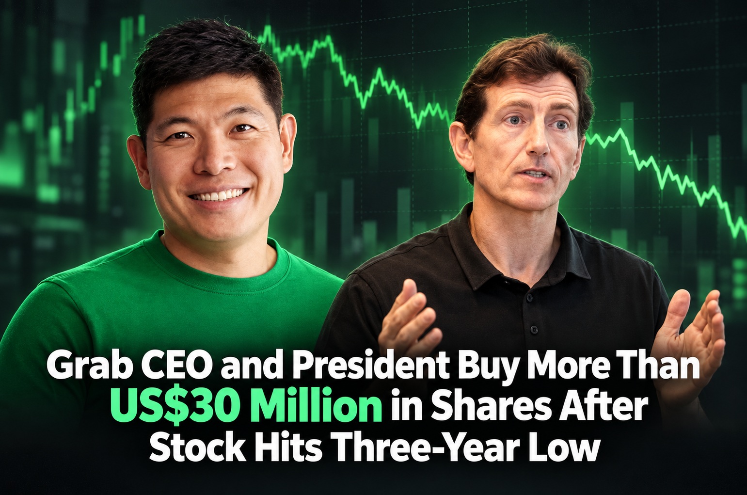 Grab CEO and President Buy More Than US$30 Million in Shares After Stock Hits Three-Year Low