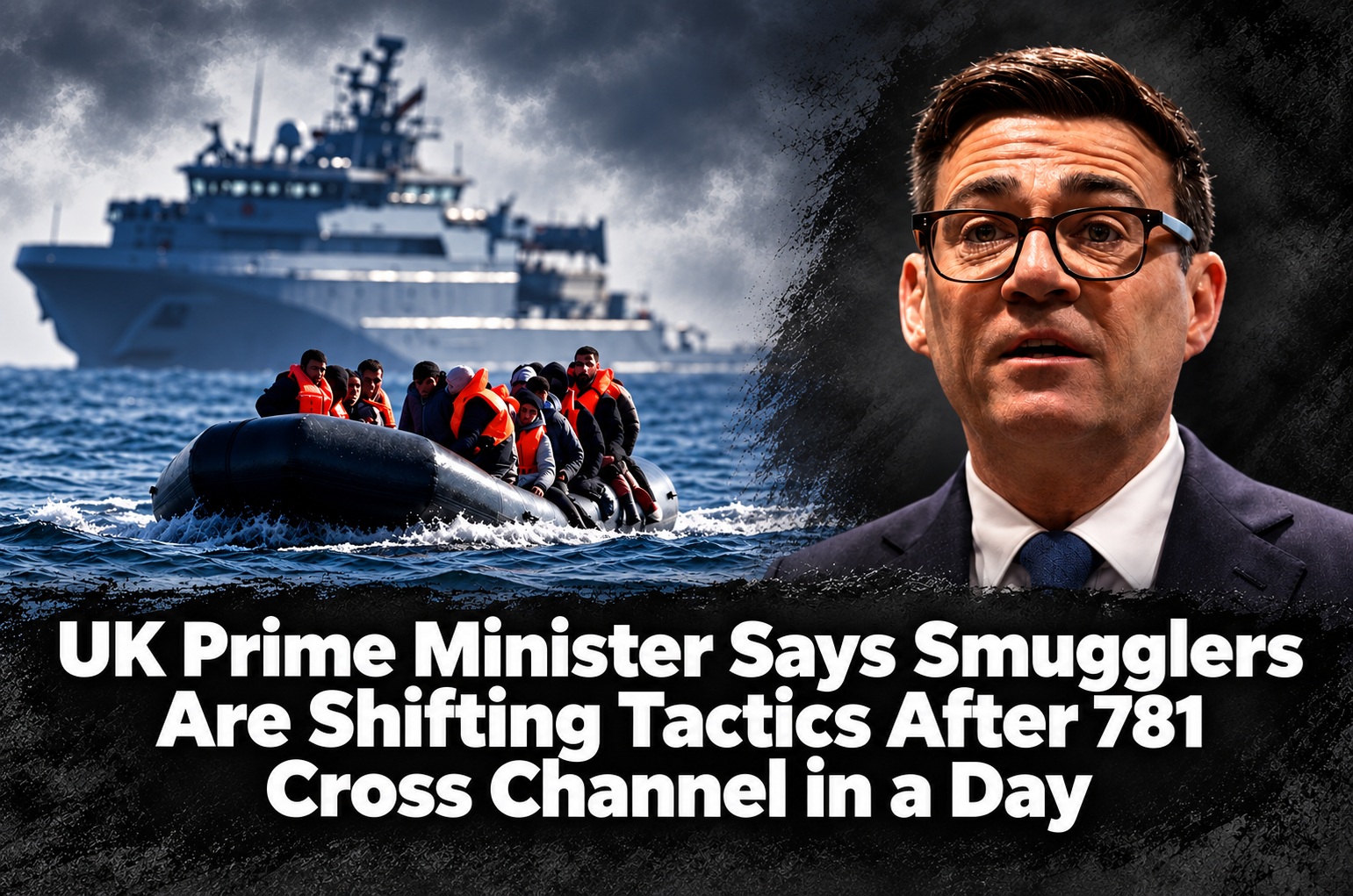 UK Prime Minister Says Smugglers Are Shifting Tactics After 781 Cross Channel in a Day
